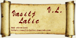 Vasilj Lalić vizit kartica